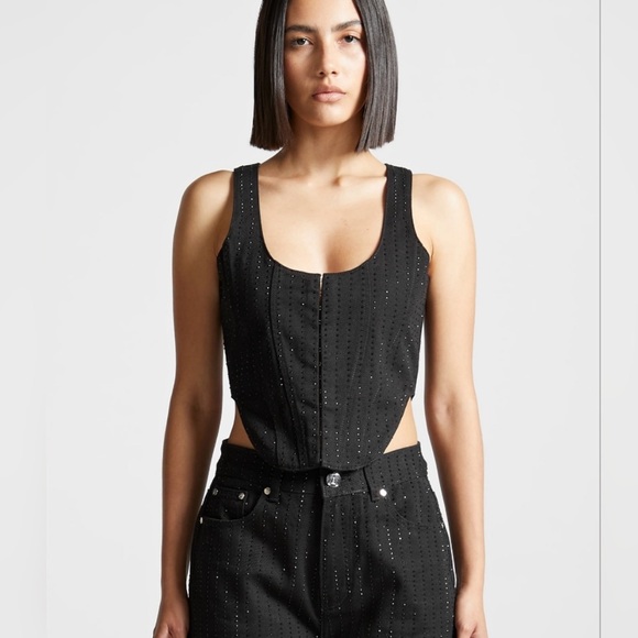 Charcoal grey maniere de voir corset - Picture 2 of 6